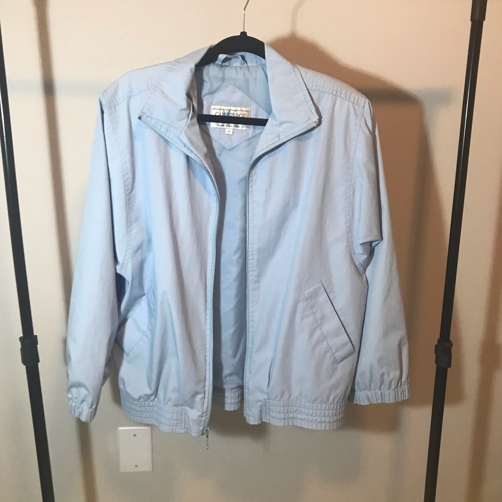 Light blue bomber jacket